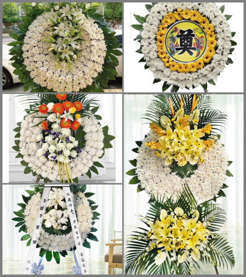 湖北黄石市阳新县浮屠镇白浪村花圈速递